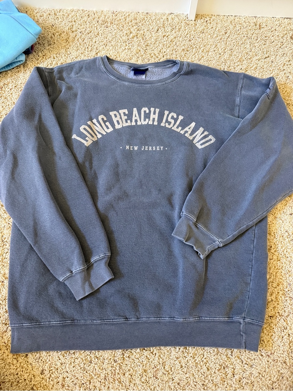 Long Beach Island New Jersey Crewneck Sweatshirt - Blue